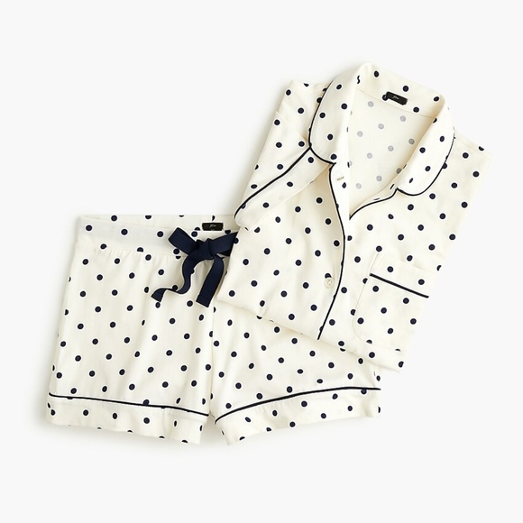J. Crew Other - JCREW Dreamy cotton short-sleeve pajama set Dot